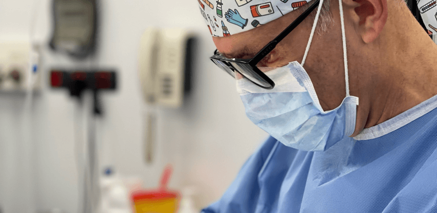 Dr. Renato Zaccheddu, cosmetic and plastic surgeon, during a surgical procedure.